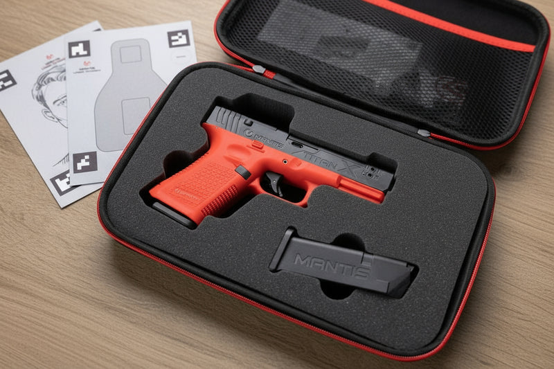 FREE 3x TARGETS with TITAN X DRY-FIRE Laser Training Pistol with Integrated Mantis X10